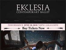 Tablet Screenshot of ekklesiacontemporaryballet.com